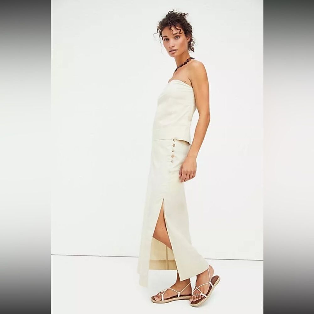 FREE PEOPLE ENDLESS SUMMER HOT TEMPTATION SET TUBE TOP MIDI SKIRT